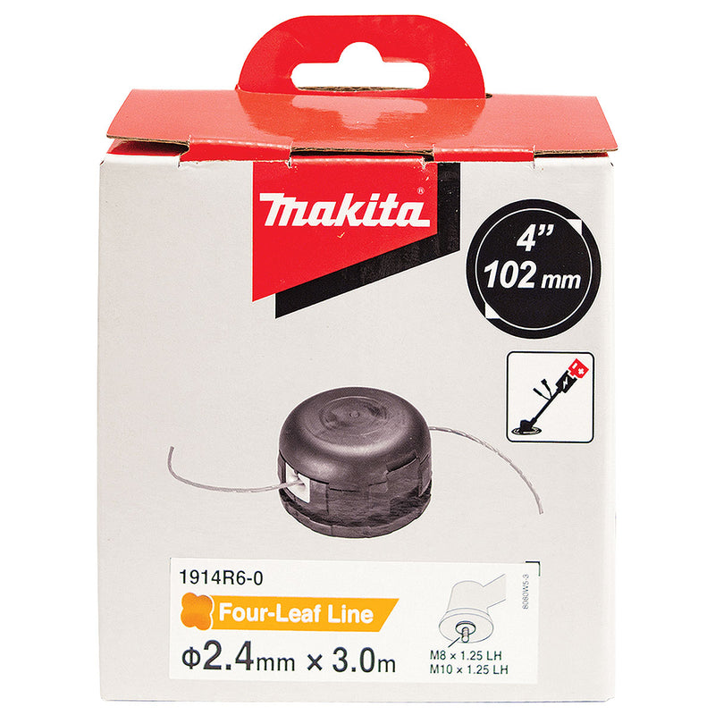 Chén cước cắt cỏ Makita 1914R6-0 đường kính chén 4 inch, loại ra dây tự động. trục ren M8/M10 x 1.25LH, sợi cước tròn cho cỏ ngắn, mỏng