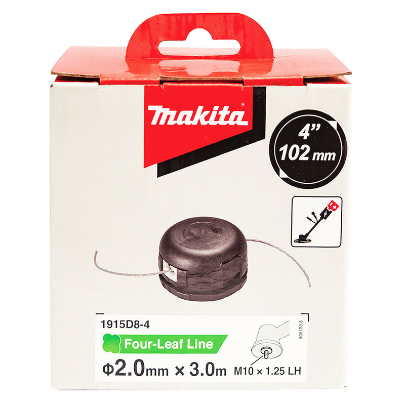 Chén cước cắt cỏ Makita 1915D8-4 đường kính chén 4 inch, loại ra dây tự động, trục ren M10x1.25LH, sợi cước 4 cạnh cho cỏ cao và thấp