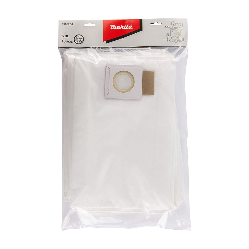 Túi chứa bụi giấy Makita 191C26-2 dùng cho máy hút bụi DVC660, DVC665, VC008G, VC009G, VC011G ( 10 túi )