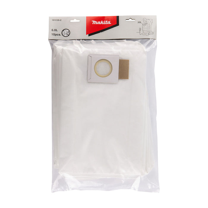 Túi chứa bụi giấy Makita 191C26-2 dùng cho máy hút bụi DVC660, DVC665, VC008G, VC009G, VC011G ( 10 túi )