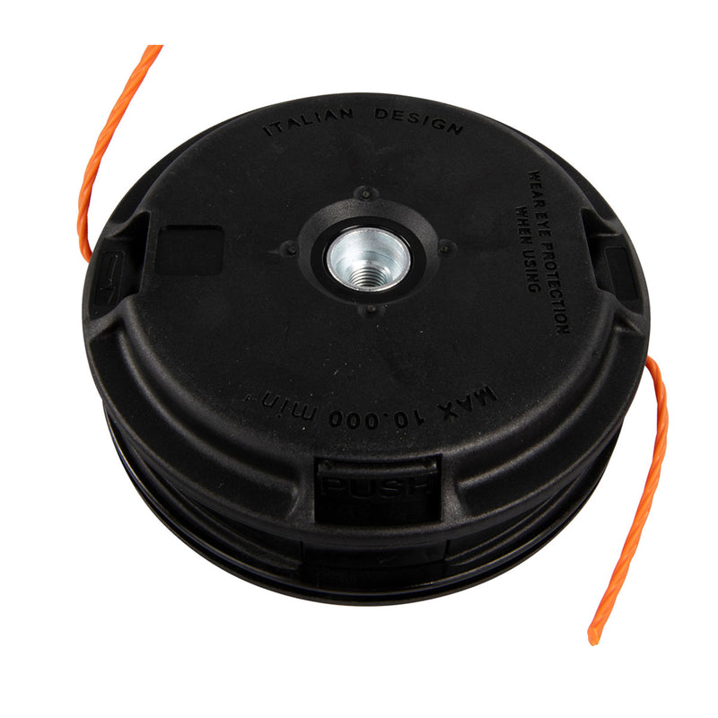 Chén cước cắt cỏ Makita 191D93-3 đường kính chén 5 inch, loại nút vặn tháo lắp nhanh (121M10L) trục ren M10x1.25LH sợi cước 4 cạnh cho cỏ ngắn và cao