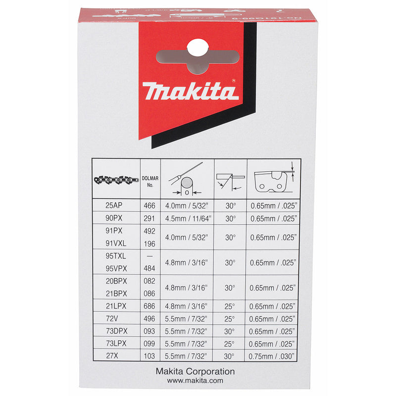 Dây xích Makita 191G99-9 chiều dài 200mm, độ dày 1.1mm, bước xích 3/8"LP, 33 mắt xích