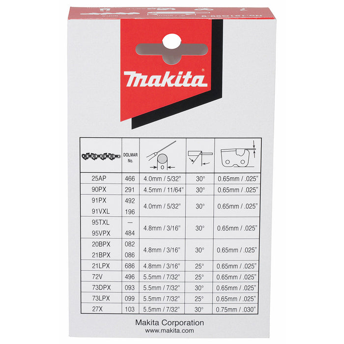 Dây xích Makita 191G99-9 chiều dài 200mm, độ dày 1.1mm, bước xích 3/8"LP, 33 mắt xích