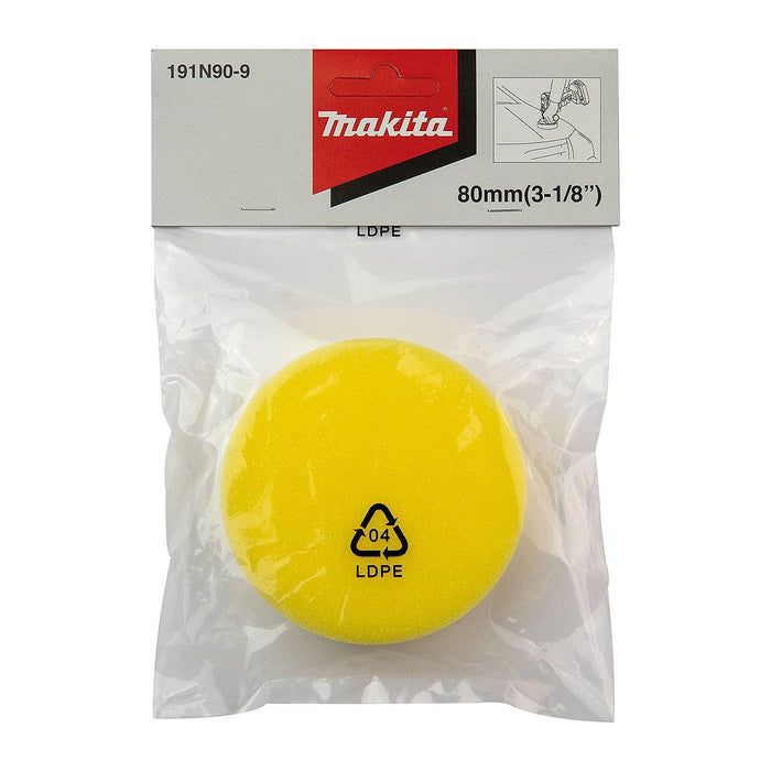 Đệm mút đánh bóng Makita 191N90-9 đường kính 80mm, đế gai & xù dùng cho máy DPV300, PV301D