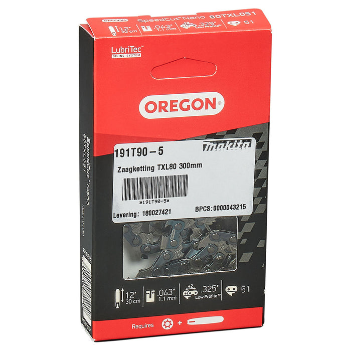 Dây xích Makita 191T90-5 chiều dài 300mm, độ dày 1.1mm, bước xích .325"LP, 51 mắt xích