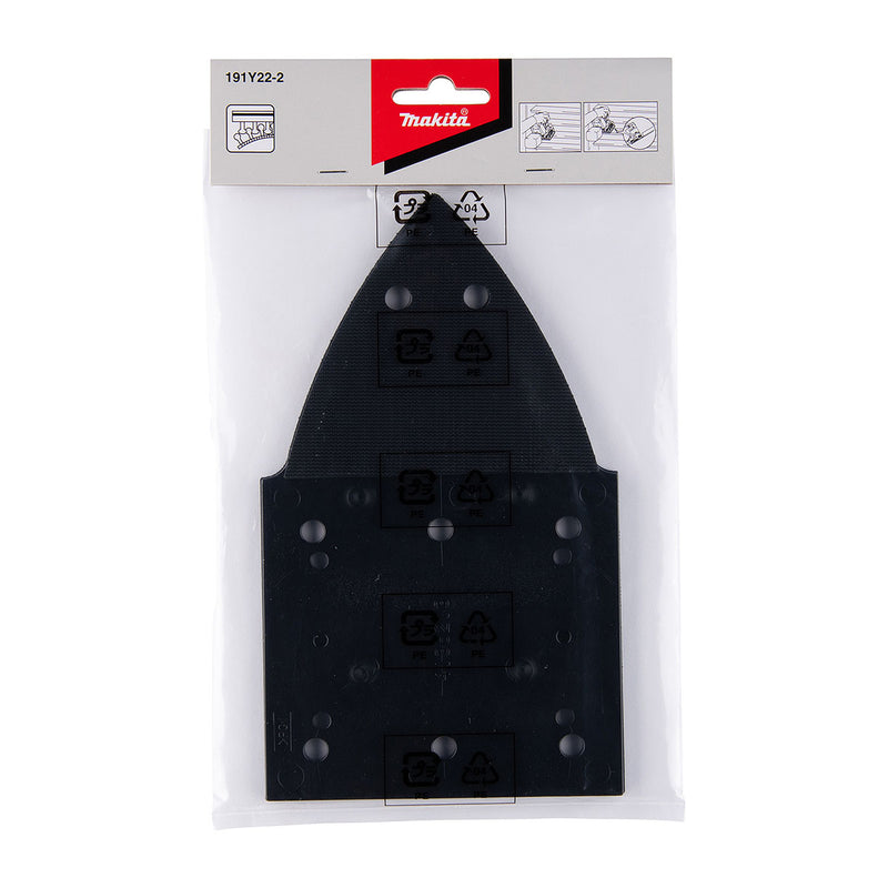 Đế nhám Makita 191Y22-2 loại gai và xù hình tam giác, kích thước 112mm tương thích với các máy DBO480, DBO481, DBO482