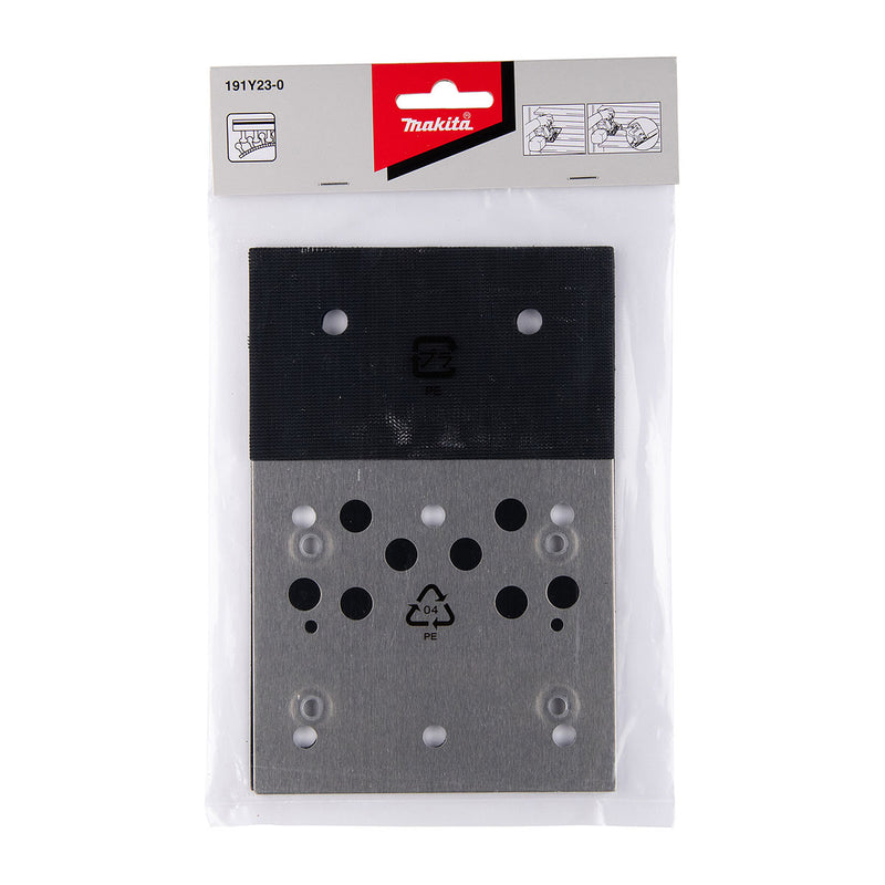 Đế nhám Makita 191Y23-0 loại gai và xù hình chữ nhật, kích thước 114x190mm tương thích với các máy DBO480, DBO481, DBO482