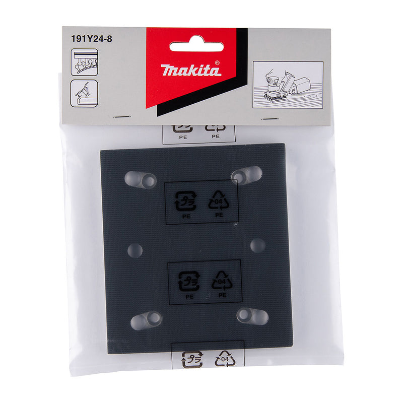 Đế nhám Makita 191Y24-8 loại gai và xù hình vuông, kích thước 112x102mm tương thích với các máy DBO480, DBO481, DBO482