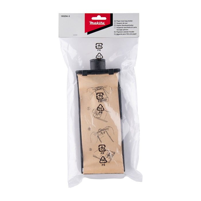 Bộ túi chứa bụi giấy kèm khung nhựa cố định Makita 193294-5 dùng cho máy chà nhám BO6030
