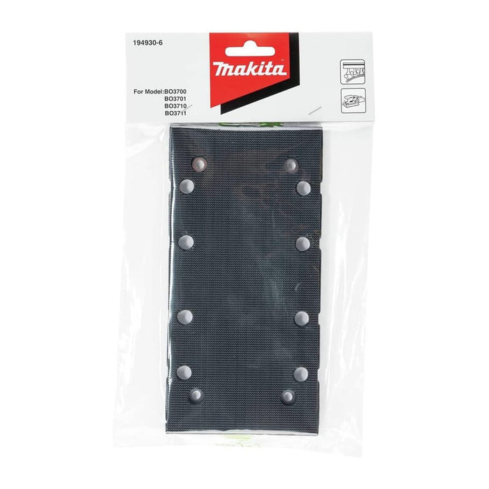 Đế nhám Makita 194930-6 loại gai và xù, kích thước 90 x 185mm tương thích với các máy BO3710, BO3711, DBO380, DBO381