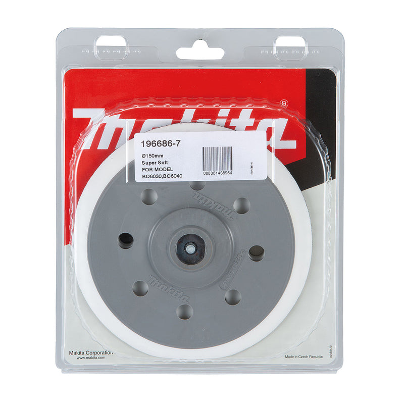 Đế chà nhám, đánh bóng Makita đường kính 150mm, loại gai & xù dùng cho máy BO6030