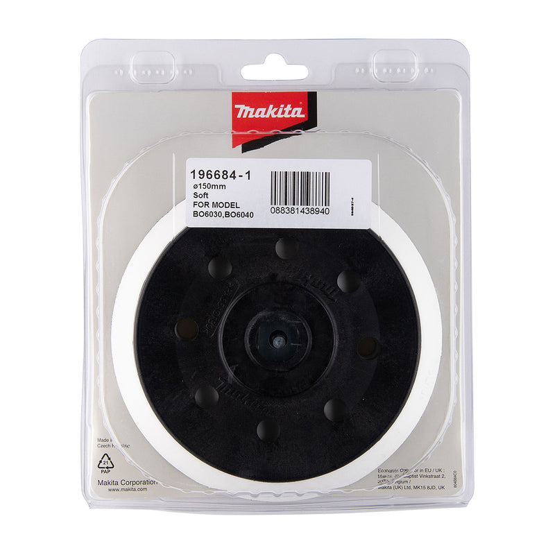 Đế chà nhám, đánh bóng Makita đường kính 150mm, loại gai & xù dùng cho máy BO6030