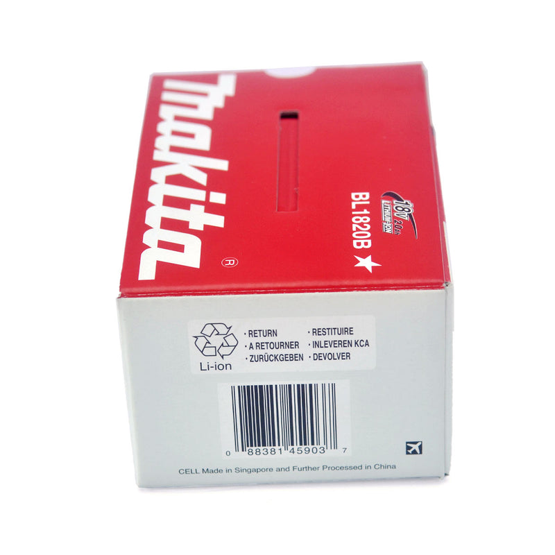 Pin 18V LXT dung lượng 2.0Ah Makita BL1820B, mã số 197254-9