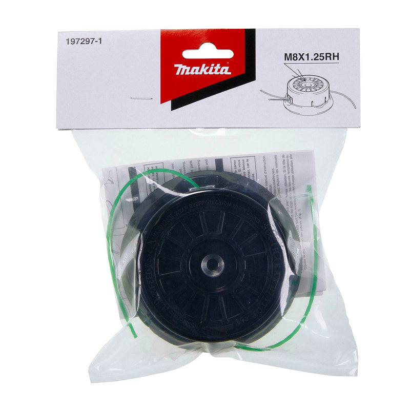 Chén cước cắt cỏ Makita 197297-1 đường kính chén 4 inch, loại tăng giảm cước bằng nút nhấn ( B&F ECO 4R ) trục ren M8x1.25RH, sợi cước tròn cho cỏ ngắn