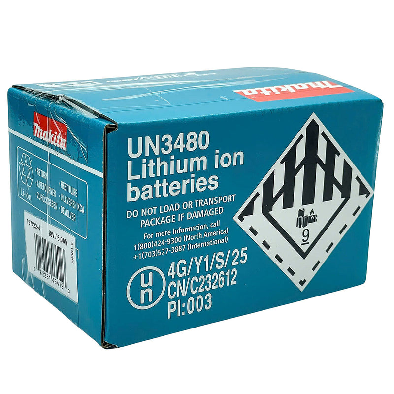Pin 18V LXT dung lượng 6.0Ah Makita BL1860B, mã số 197422-4