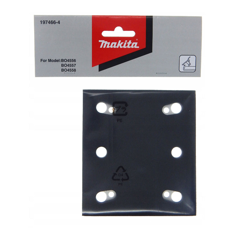 Đế nhám Makita 197466-4 loại đế kẹp, kích thước 112x102mm tương thích với các máy BO4555, BO4556, BO4557, BO4558