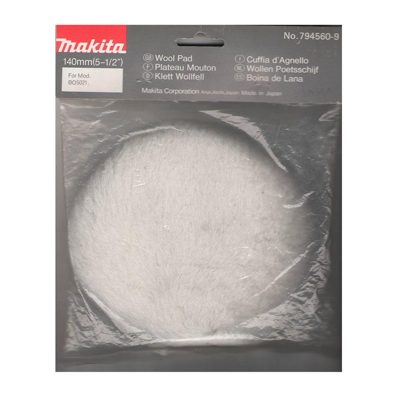 Đệm lông cừu Makita đường kính từ 125mm-150mm, dùng với đế gai & xù đánh bóng bề mặt