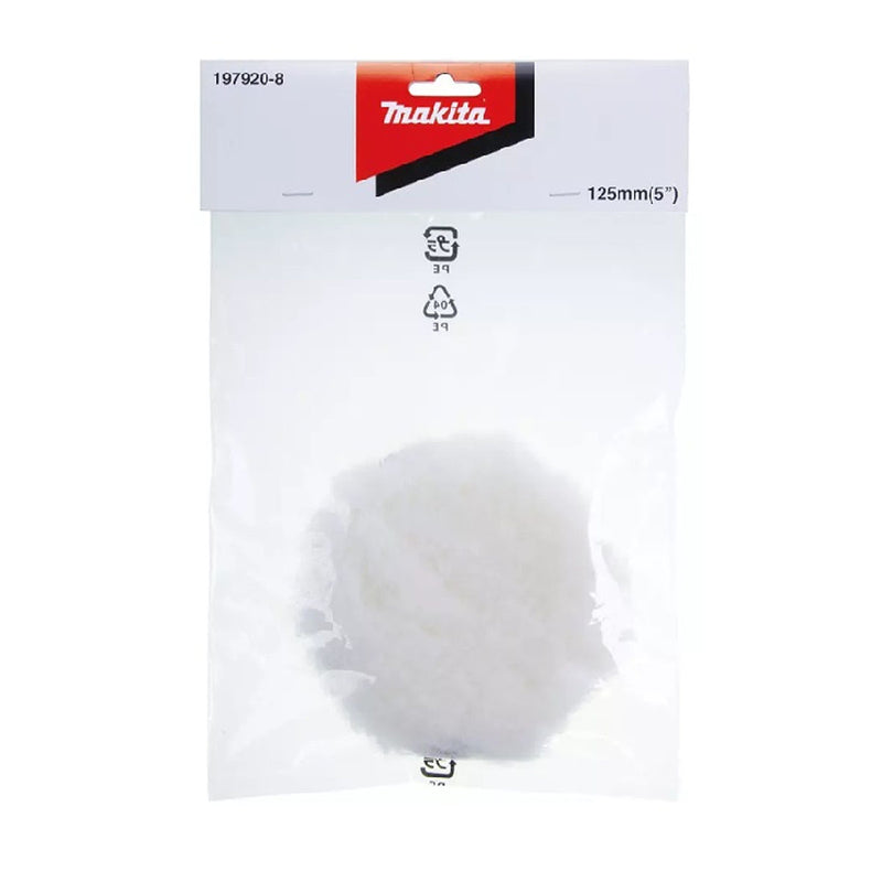 Đệm lông cừu Makita đường kính từ 125mm-150mm, dùng với đế gai & xù đánh bóng bề mặt