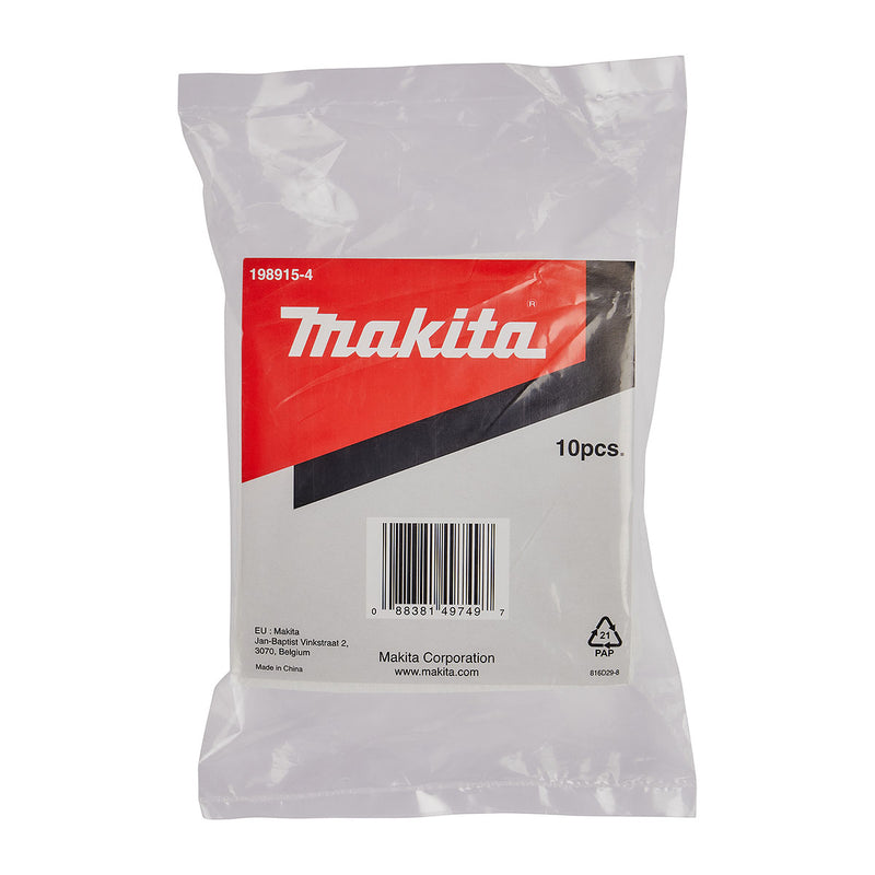 Túi 10 miếng lọc bụi Makita 198915-4 tương thích với các máy DCL281F, DCL283F, DCL284F, DCL180F, CL183D, CL108FD, CL106FD, CL001G,