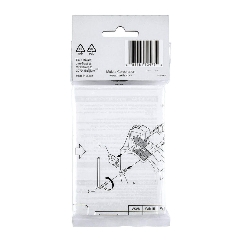 Vĩ 2 lưỡi cắt ty Inox ren Makita trục M8 dùng cho máy DSC102, SC103D