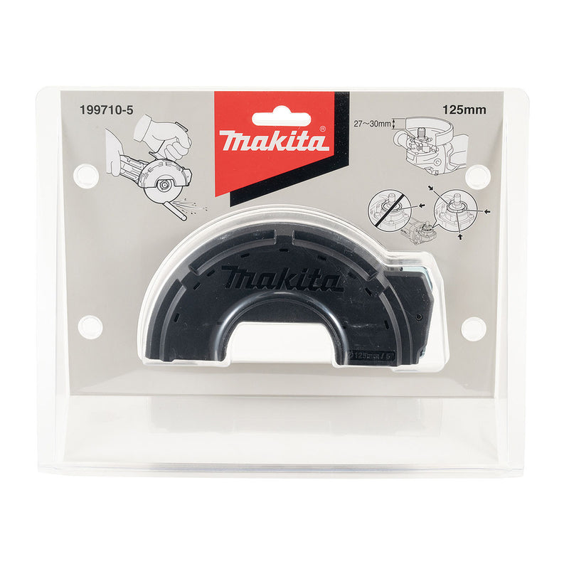 Chụp bảo vệ lưỡi Makita 199710-5 cho máy mài góc 125mm công nghệ X-Lock, khi dùng với đá cắt kim loại