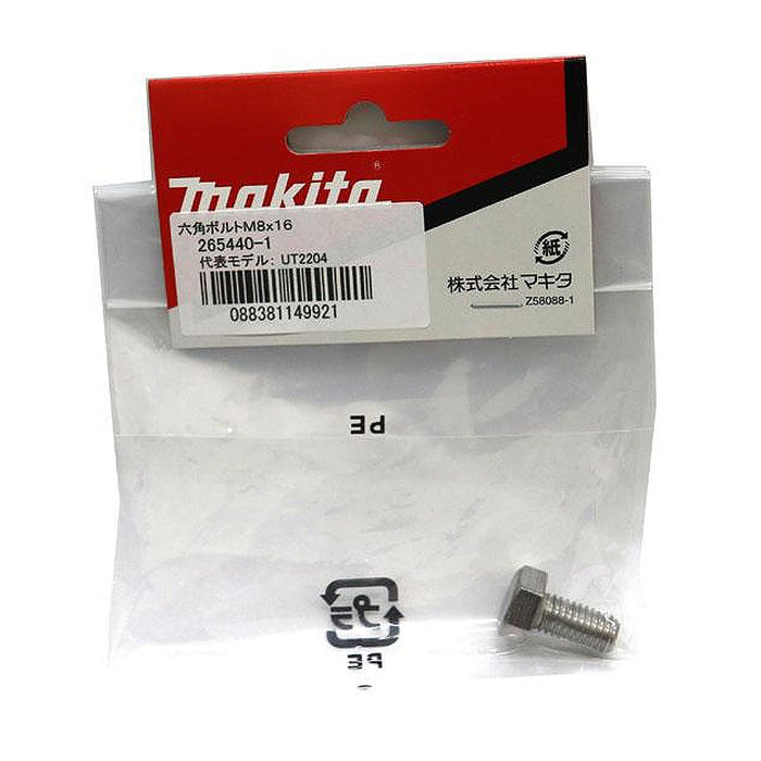 Bu lông Makita 265440-1 kích thước M8 x 16mm dùng để kết nối trục với lưỡi trộn sơn trên máy UT2204