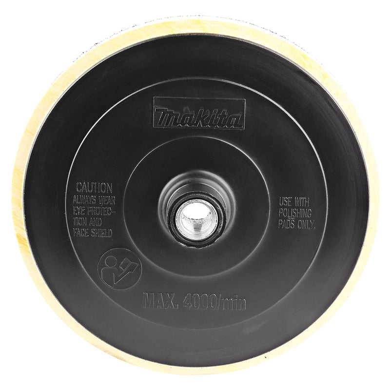 Tấm đế đánh bóng Makita 743053-3 đường kính 165mm, loại gai & xù trục ren M14 x2 (DIN) dùng cho máy đánh bóng 9237C, PV7000C