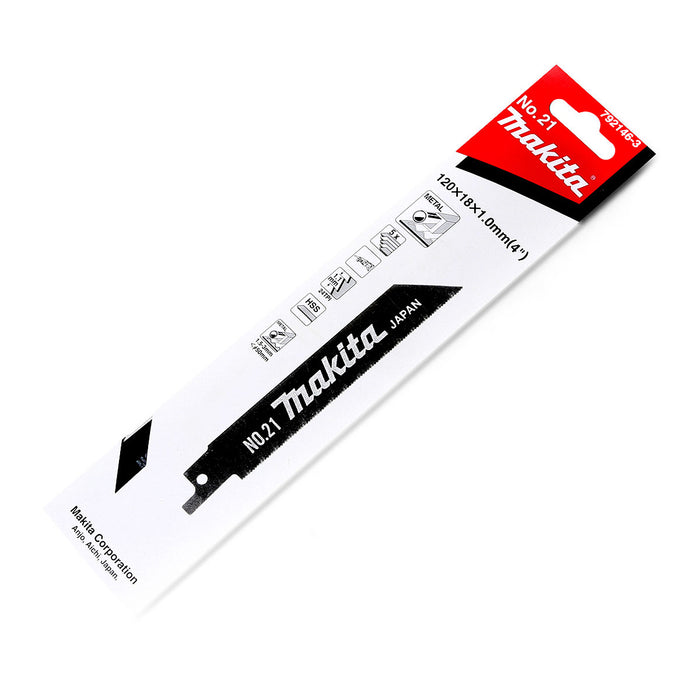 Hộp 5 lưỡi cưa kiếm HSS Makita 792146-3 dùng cho kim loại, số răng 24 TPI, chiều dài 125mm ( Cấp 3 sao )