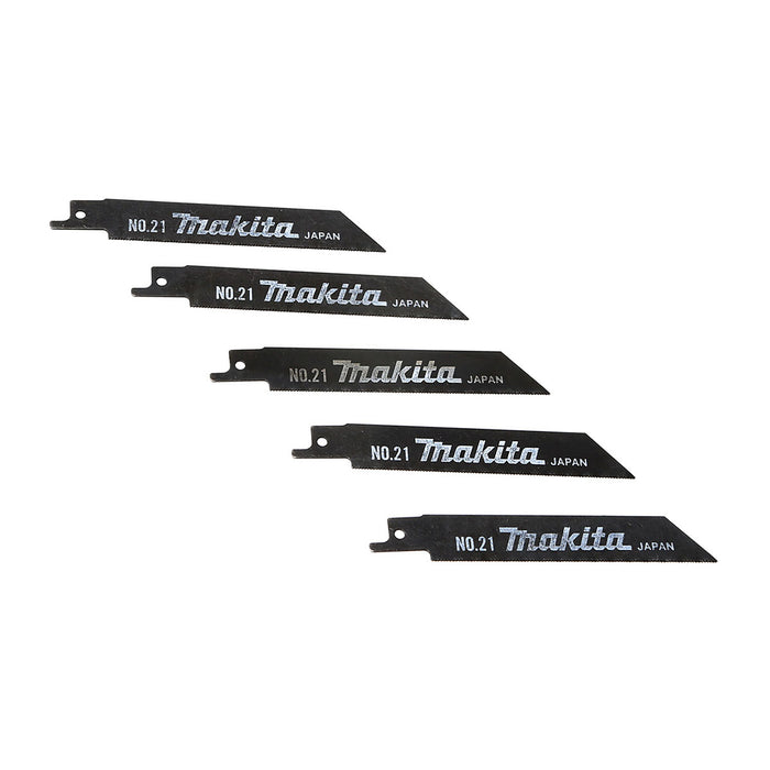 Hộp 5 lưỡi cưa kiếm HSS Makita 792146-3 dùng cho kim loại, số răng 24 TPI, chiều dài 125mm ( Cấp 3 sao )