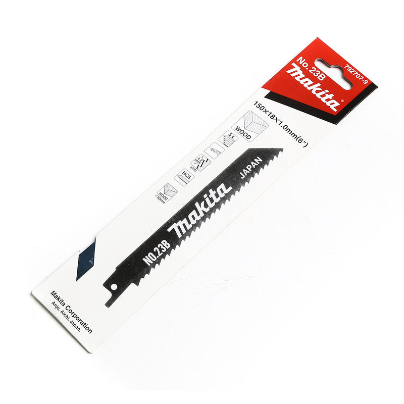 Hộp 5 lưỡi cưa kiếm HCS Makita 792707-9 loại cưa nhanh, đường cắt đẹp dùng cho gỗ, số răng 6 TPI chiều dài 150mm ( Cấp 3 sao )