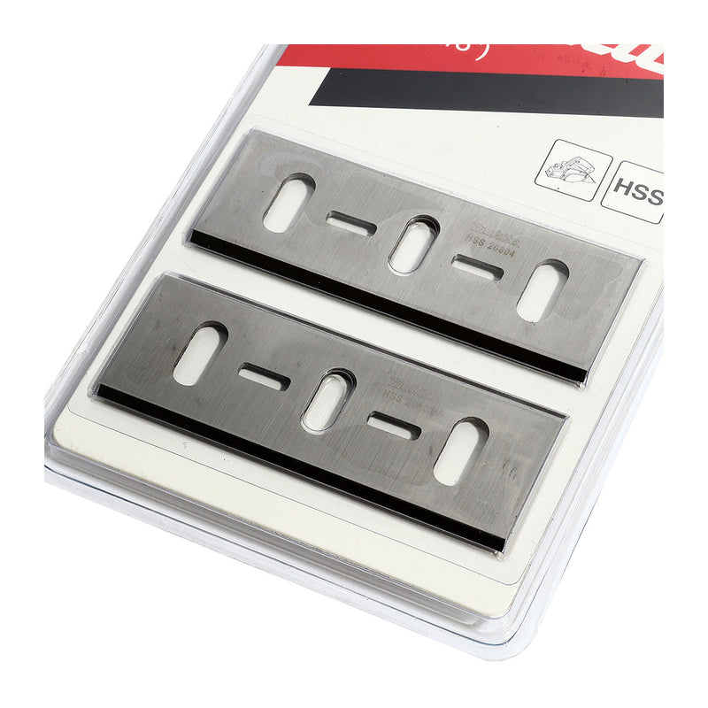 Hộp 2 lưỡi bào gỗ Makita chất liệu thép HSS, kích thước từ 80mm-400mm ( Cấp 3 sao )