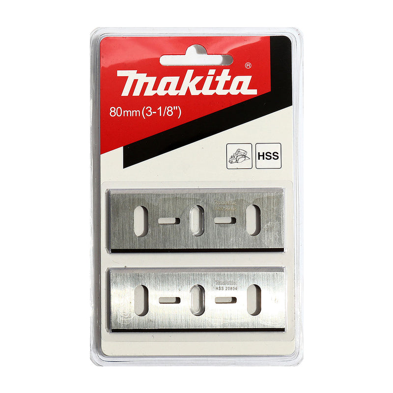 Hộp 2 lưỡi bào gỗ Makita chất liệu thép HSS, kích thước từ 80mm-400mm ( Cấp 3 sao )