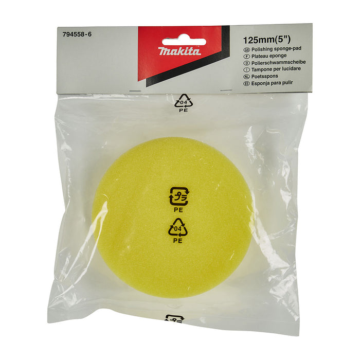 Tấm bọt biển Makita 794558-6 đường kính 125mm, đế gai & xù dùng cho các máy DBO180, DPO500, BO5041, PO5000C
