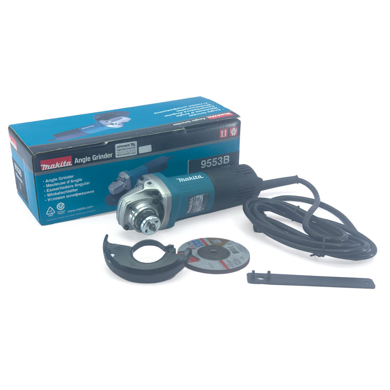 Máy mài góc Makita 9553B công suất 710W đường kính lưỡi 100mm, công tắc đuôi