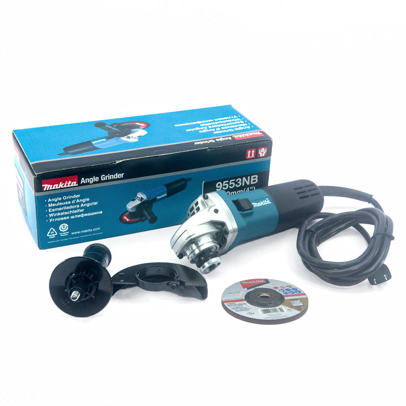 Máy mài góc Makita 9553NB công suất 710W đường kính lưỡi 100mm, công tắc trượt