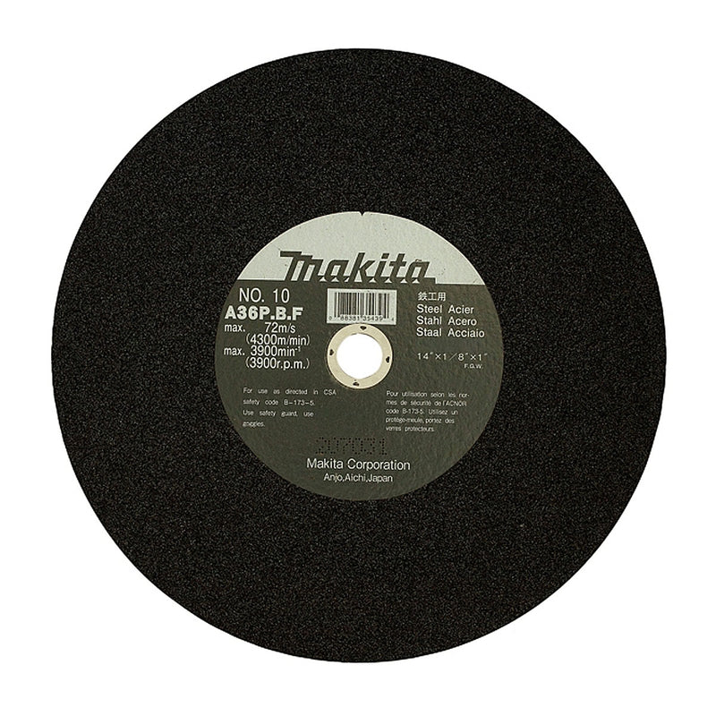 Hộp 25 lưỡi đá cắt kim loại 405mm ( 16 inch ) Makita dày 3mm, lỗ cốt 25.4mm ( 1 inch ) ( Cấp 3 sao )