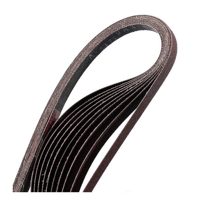 Hộp 10 giấy nhám băng kích thước 9x533mm Makita cho gỗ, sơn, kim loại tương thích với máy Makita 9032, DBS180 ( Cấp 3 sao )