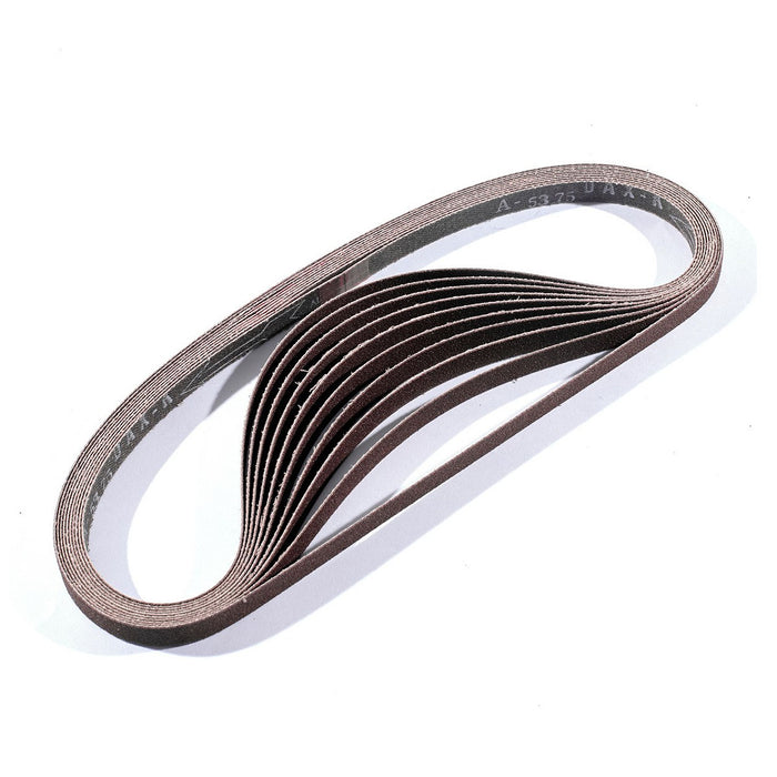 Hộp 10 giấy nhám băng kích thước 9x533mm Makita cho gỗ, sơn, kim loại tương thích với máy Makita 9032, DBS180 ( Cấp 3 sao )