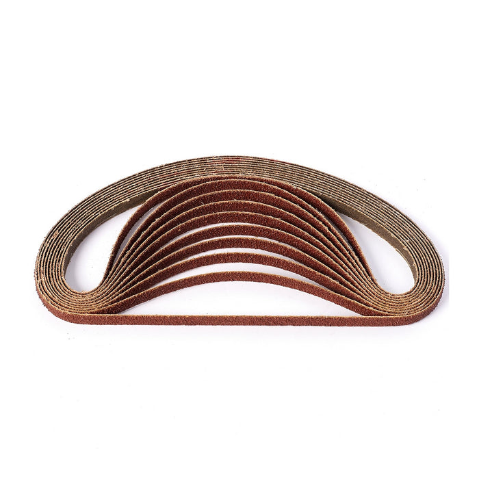 Hộp 10 giấy nhám băng kích thước 9x533mm Makita cho gỗ, sơn, kim loại tương thích với máy Makita 9032, DBS180 ( Cấp 3 sao )