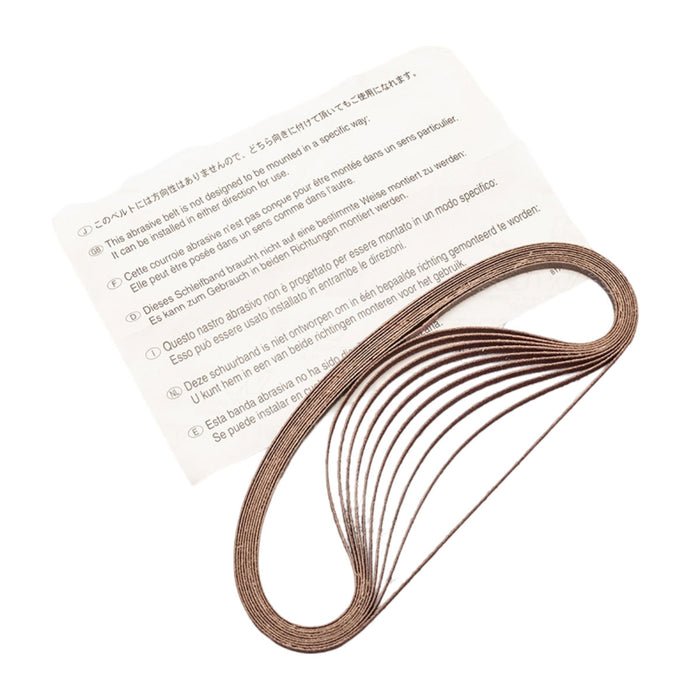 Hộp 10 giấy nhám băng kích thước 6x533mm Makita cho gỗ, sơn, kim loại tương thích với máy Makita 9032, DBS180 ( Cấp 3 sao )