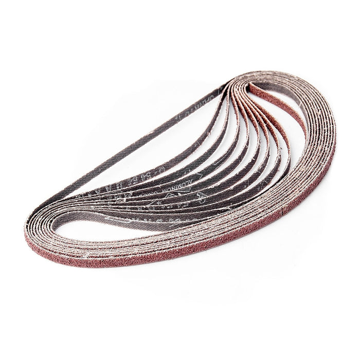 Hộp 10 giấy nhám băng kích thước 6x533mm Makita cho gỗ, sơn, kim loại tương thích với máy Makita 9032, DBS180 ( Cấp 3 sao )