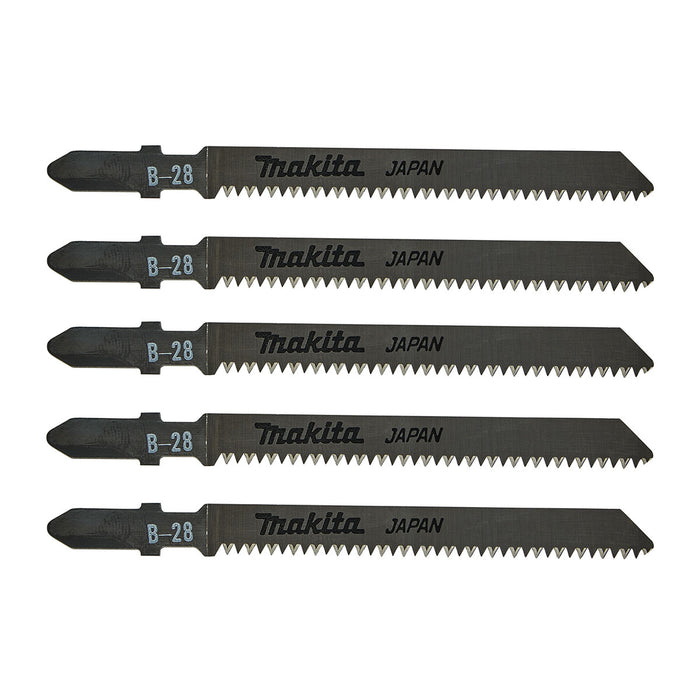 Hộp 5 lưỡi cưa lọng HSS Makita A-80391 dùng cho gỗ, nhựa số răng 16 TPI, chiều dài 90mm đuôi gài kiểu B ( Cấp 3 sao )