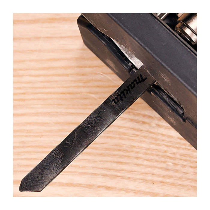 Hộp 5 lưỡi cưa lọng HCS Makita A-80416 dùng cho cắt giấy, nút chai, cao su, da thuộc, chiều dài 100mm đuôi gài kiểu B ( Cấp 3 sao )