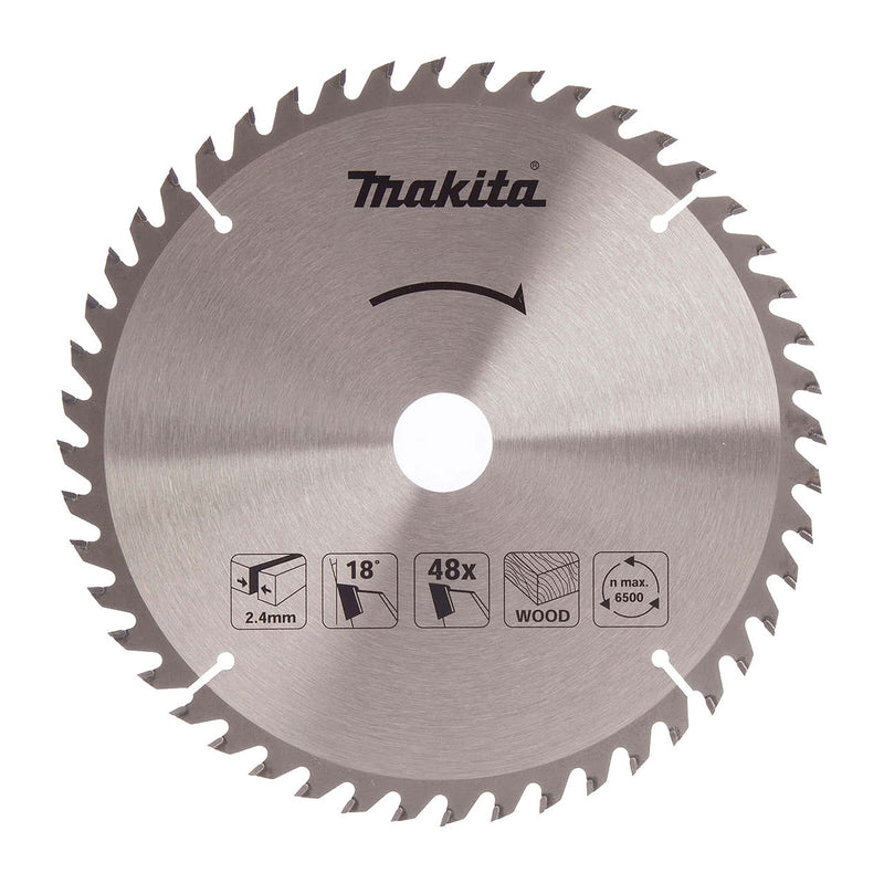 Lưỡi cưa gỗ TCT Makita đường kính 203mm, số răng từ 24-60 kiểu ATB và ATAF, lỗ cốt 25.4mm dùng cho máy cưa bàn ( Cấp 3 sao )