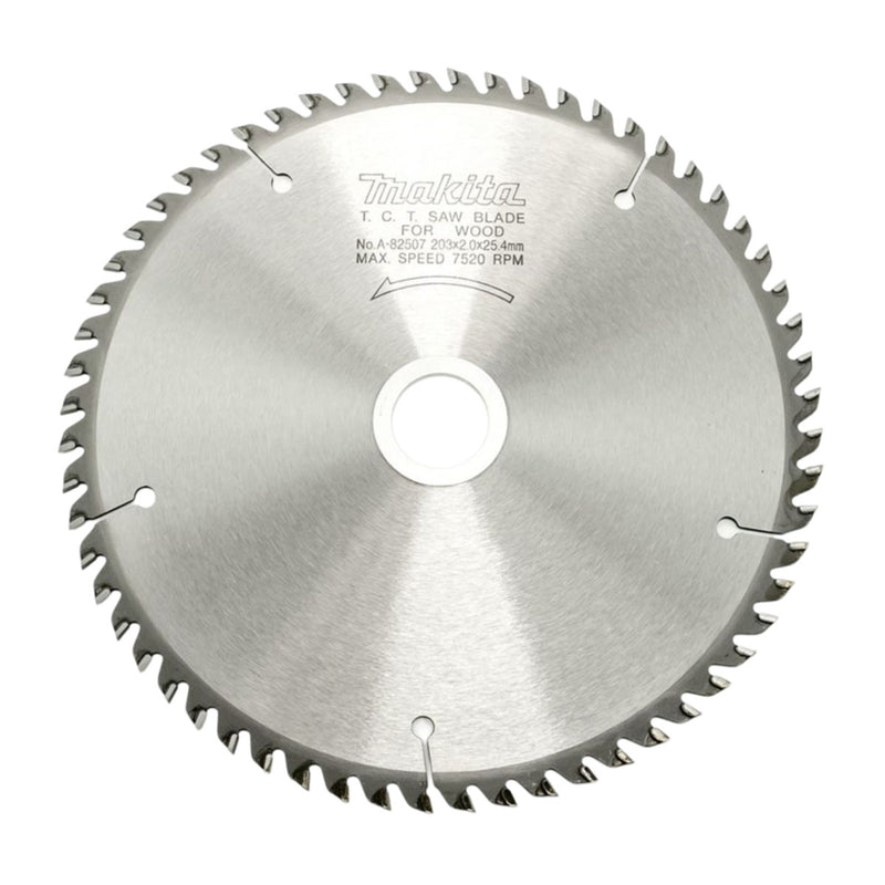 Lưỡi cưa gỗ TCT Makita đường kính 203mm, số răng từ 24-60 kiểu ATB và ATAF, lỗ cốt 25.4mm dùng cho máy cưa bàn ( Cấp 3 sao )
