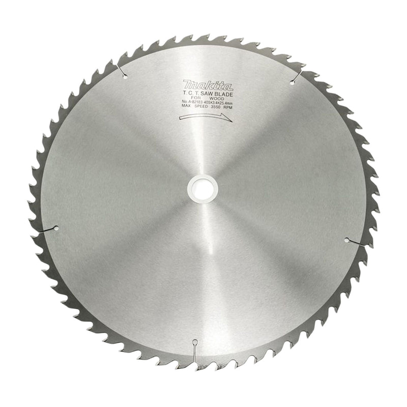 Lưỡi cưa gỗ TCT Makita đường kính 405mm, số răng từ 40-120 kiểu ATAF, lỗ cốt 25.4mm dùng cho máy cưa bàn ( Cấp 3 sao )