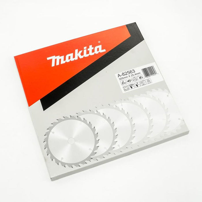 Lưỡi cưa nhôm TCT Makita đường kính 305mm, số răng từ 80-120 kiểu ATB và AFG lỗ cốt 25.4mm, dùng cho máy cưa đa góc ( Cấp 3 sao )