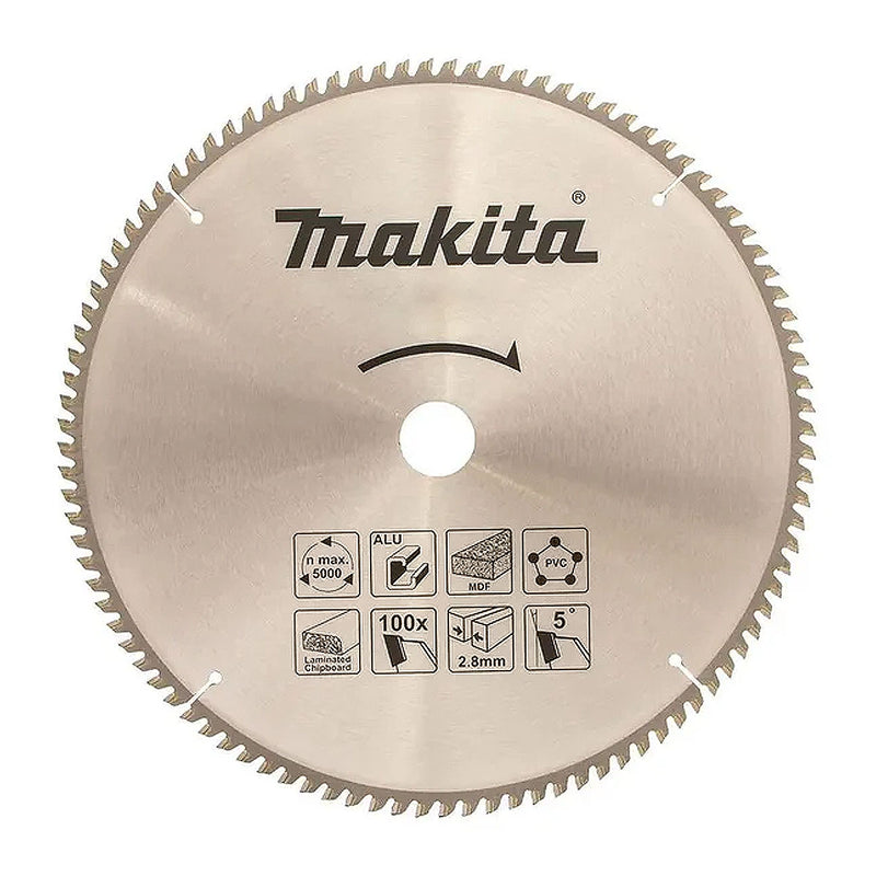 Lưỡi cưa nhôm TCT Makita đường kính 305mm, số răng từ 80-120 kiểu ATB và AFG lỗ cốt 25.4mm, dùng cho máy cưa đa góc ( Cấp 3 sao )