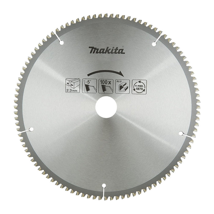 Lưỡi cưa nhôm TCT Makita đường kính 405mm, số răng từ 100-120 kiểu ATB, lỗ cốt 25.4mm dùng cho máy cưa đa góc ( Cấp 3 sao )