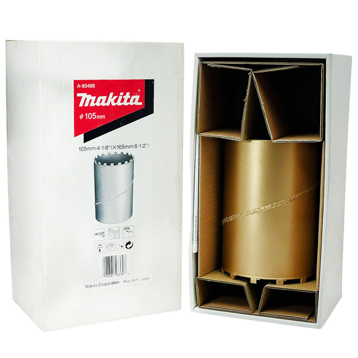 Mũi rút lõi kim cương Makita đường kính từ 32mm-162mm, độ sâu khoét 165mmm đuôi trơn ( Cấp 3 sao )